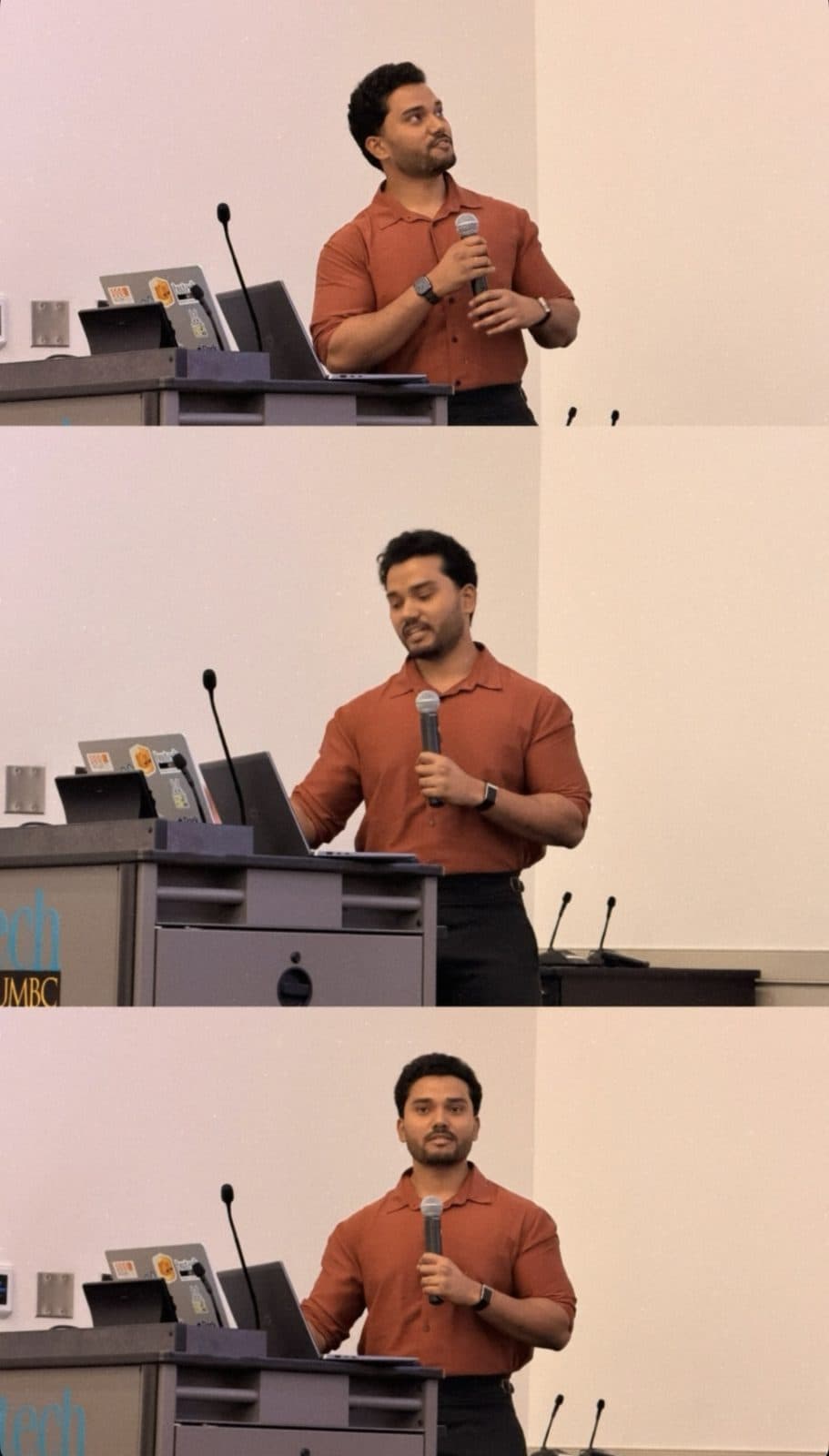 Three moments from Manikanta's Launchpad presentation