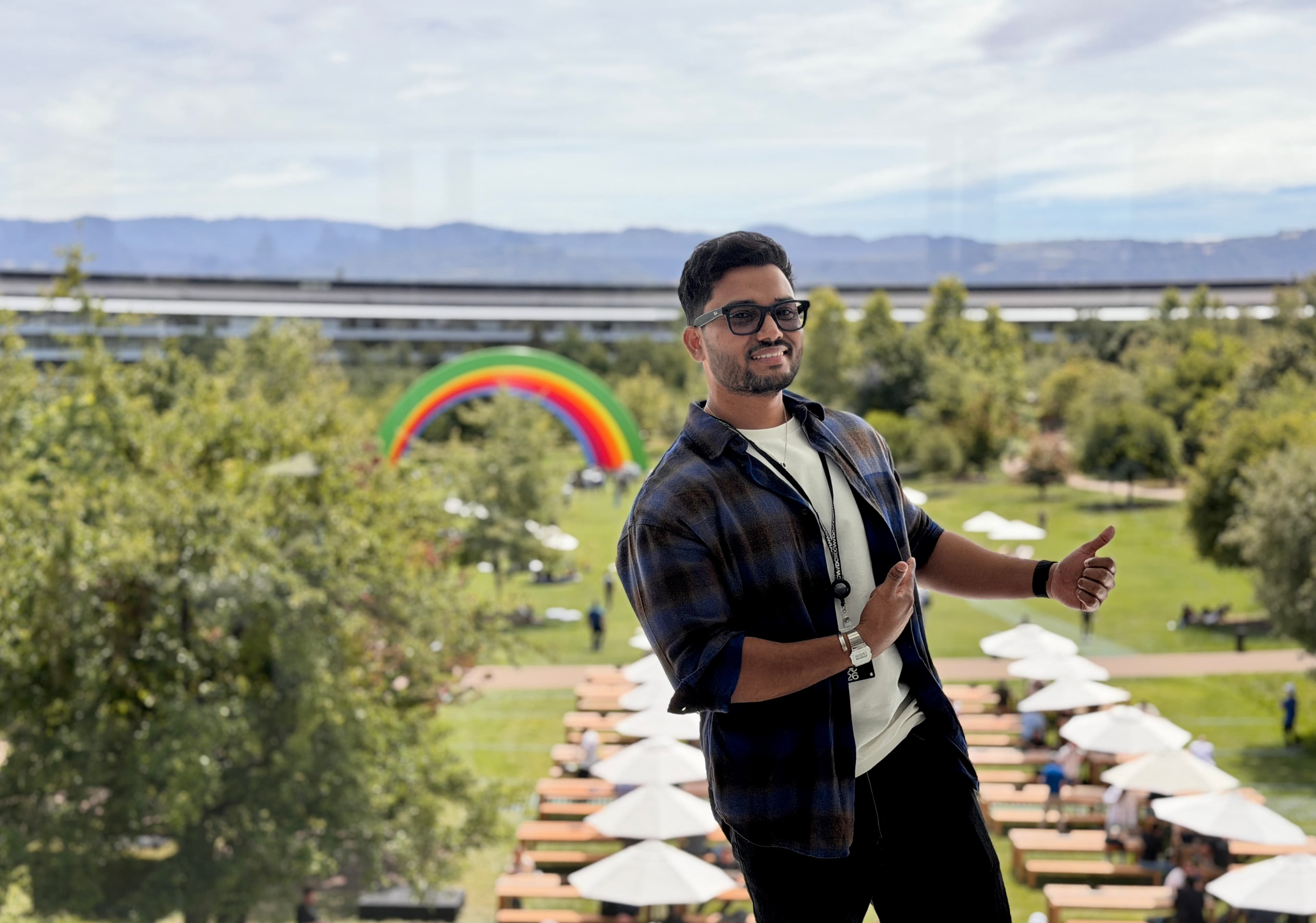 Manikanta Sirumalla at Apple Park for WWDC 2026