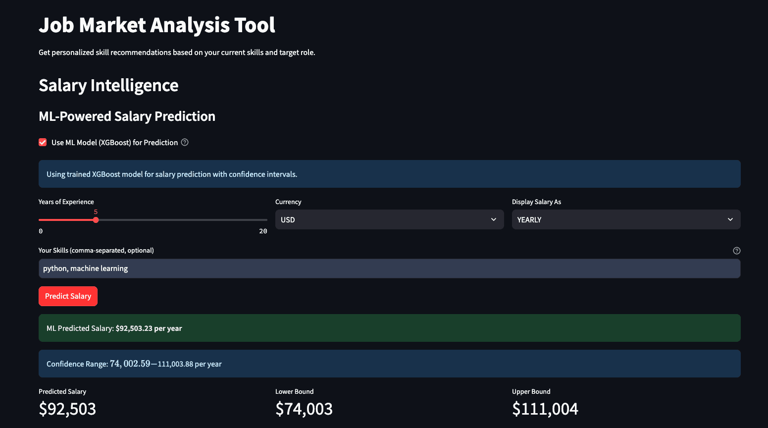 Job Market Analysis Platform screen 2