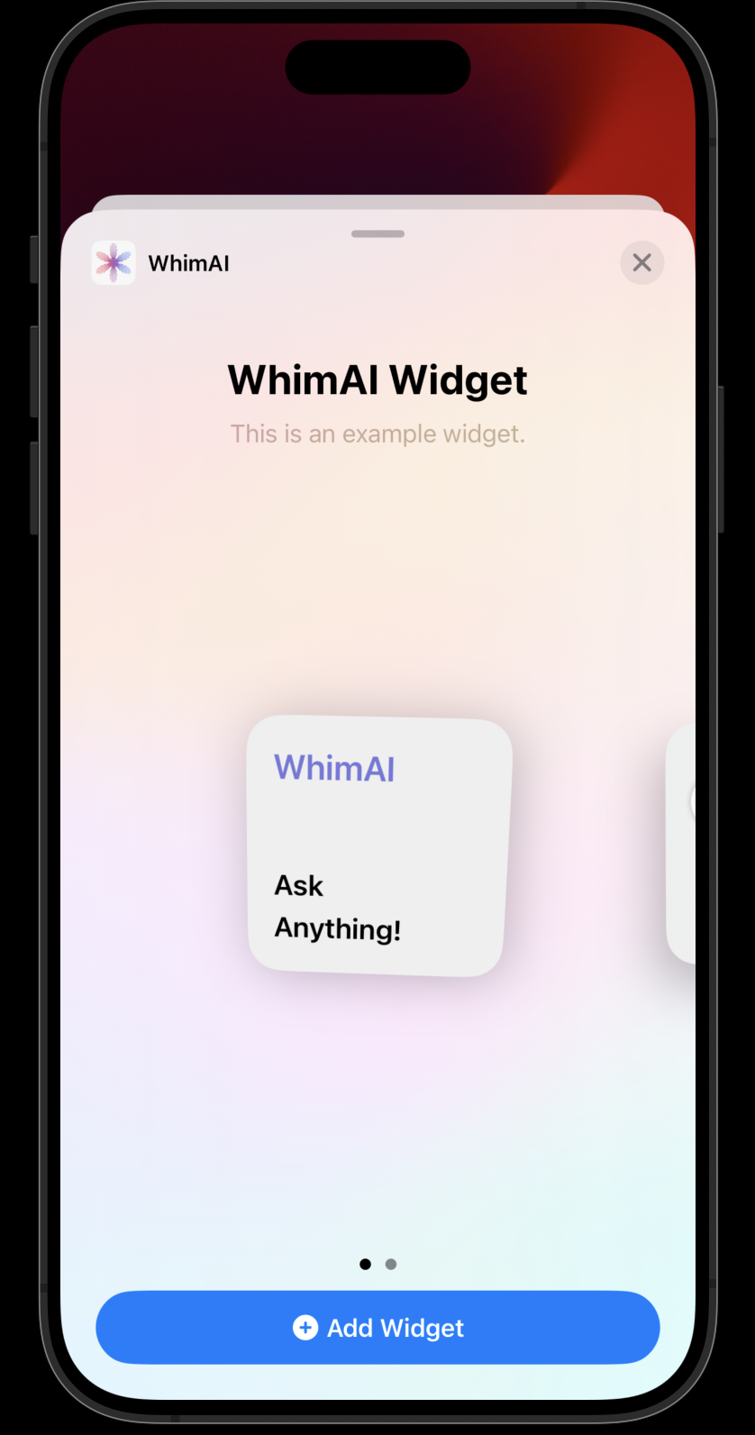 WhimAI widgets